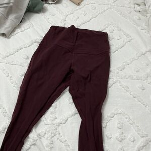 lululemon athletica Rich Maroon Leggings